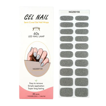 Stickers nail - GLITTER GREY