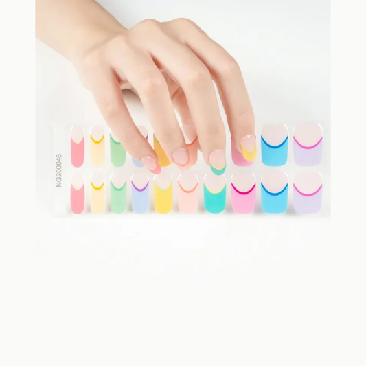Stickers Nail - RAINBOW FRENCH